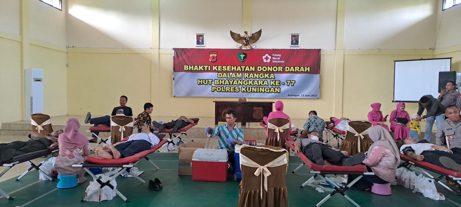 Kegiatan donor darah Polres Kuningan